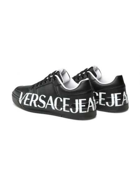 Zapatillas de cuero Versace Jeans Couture negro