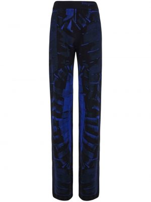 Pantaloni con stampa Ferragamo blu