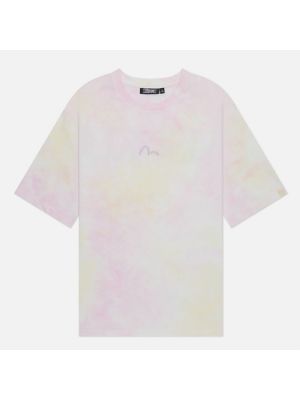 Женская футболка Evisu Evisukuro Printed Two Tone Tie Dye, L розовый