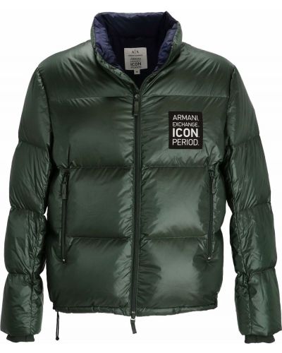 Péřový kabát Armani Exchange - Zelená