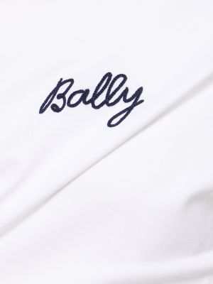 Camiseta de algodón de tela jersey Bally blanco