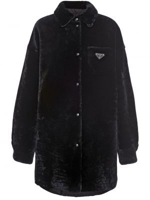 Obojstranný kabát Prada čierna