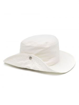 Памучна шапка Jil Sander бяло