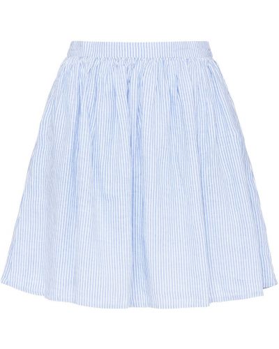 Американская льняная юбка мини винтажная American Vintage, синяя