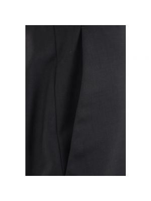 Pantalones rectos de lana con hebilla Versace negro