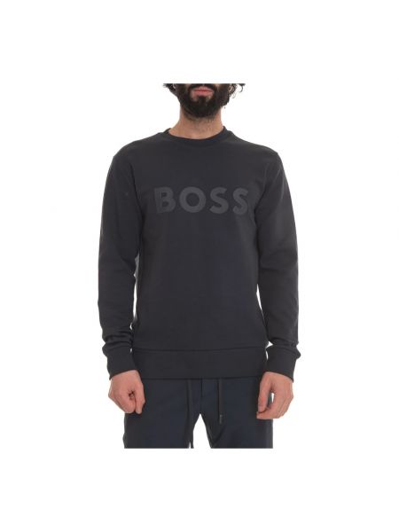 Sweatshirt mit rundhalsausschnitt Boss blau