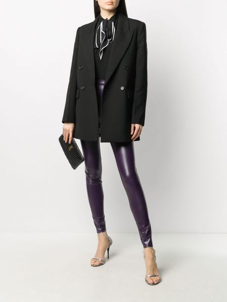 Leggings de cintura alta Saint Laurent violeta