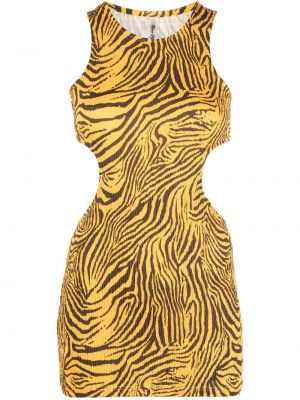 Minikleid mit print mit zebra-muster Reina Olga orange