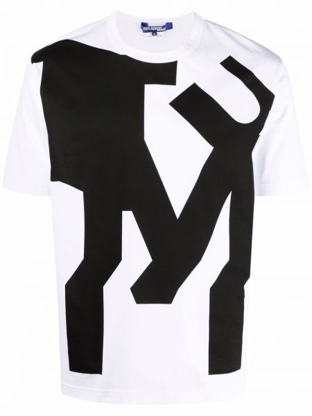 Camiseta con estampado con estampado abstracto Junya Watanabe Man blanco