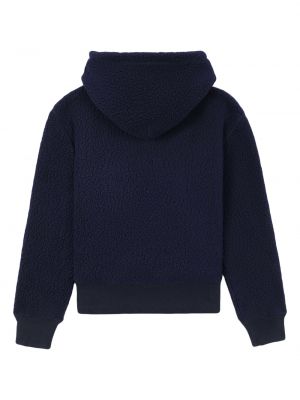 Flisas siuvinėtas džemperis su gobtuvu Sporty & Rich mėlyna