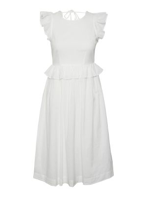 Миди рокля Vero Moda бяло