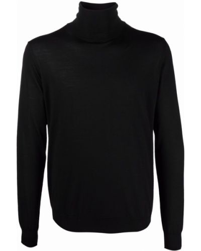 Jersey de punto de cuello vuelto de tela jersey Lanvin negro