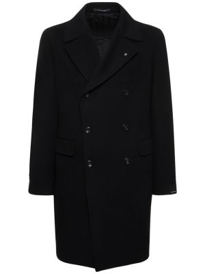 Gyapjú kabát Tagliatore fekete
