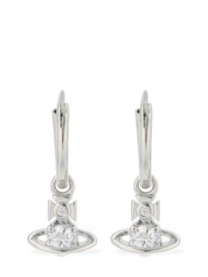 Naušnice s kristalima s kristalima Vivienne Westwood srebrena