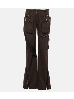 Pantalones cargo de cintura baja Blumarine marrón