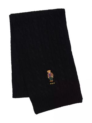 Шерстяной шарф Polo Ralph Lauren черный