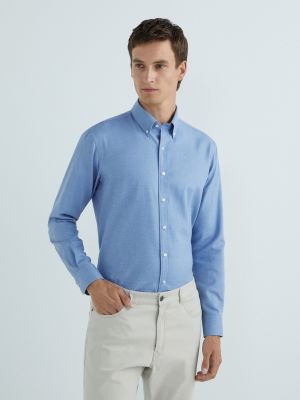 Camisa de algodón de franela Rushmore azul