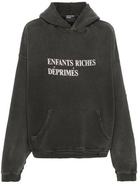 Distressed langes sweatshirt mit print Enfants Riches Déprimés grau