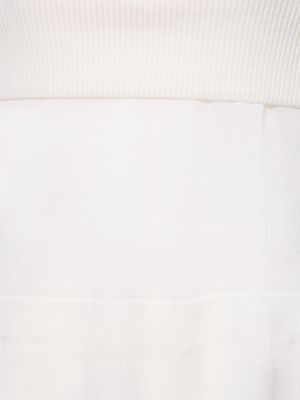 Top de lana de punto manga larga Max Mara blanco