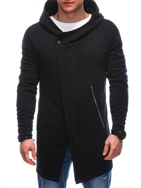Asimetriškas džemperis su gobtuvu Edoti juoda