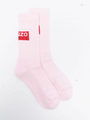 Ponožky s potiskem Kenzo růžové