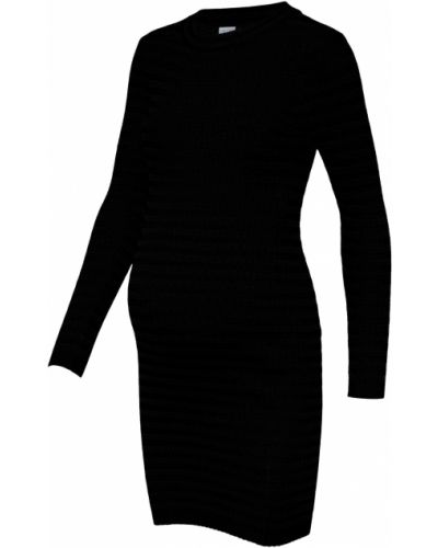 Pletena pletena obleka Pieces Maternity črna