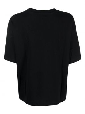 Koszulka bawełniana z nadrukiem Merci czarna
