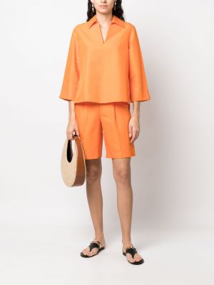 Einfarbiger seiden bluse aus baumwoll Windsor orange