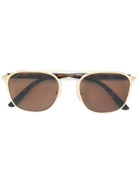 Sluneční brýle Cartier Eyewear hnědé