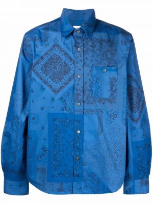 Pamučna košulja s printom Kenzo plava