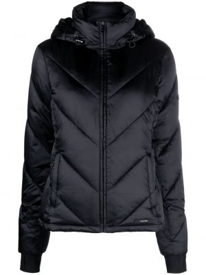 Prešívaná páperová bunda s kapucňou Calvin Klein čierna
