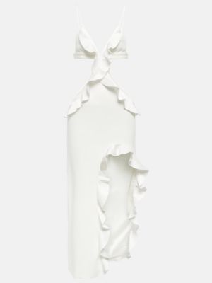 Sukienka midi asymetryczna David Koma biała