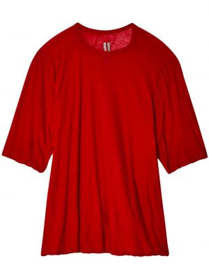 Kokvilnas t-krekls Rick Owens sarkans