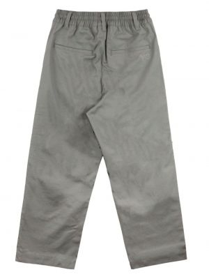 Pantalon droit en coton Y-3 gris