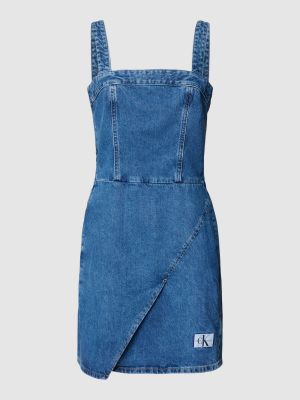 Sukienka mini dopasowana Calvin Klein Jeans niebieska
