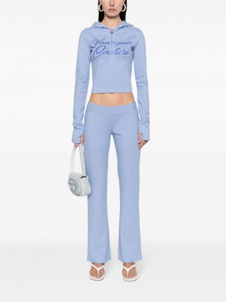 Rovné kalhoty Versace Jeans Couture modré