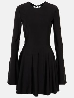 Mini vestido de crepé Saint Laurent negro