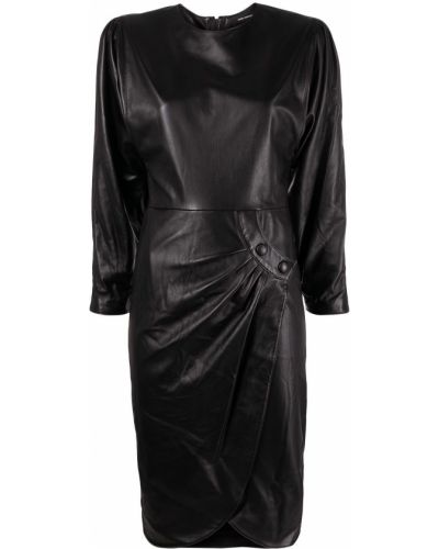 Vestido de cóctel plisado Isabel Marant negro