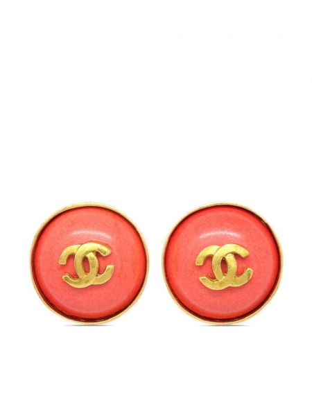 Σκουλαρίκια με κλιπ με κουμπιά Chanel Pre-owned χρυσό
