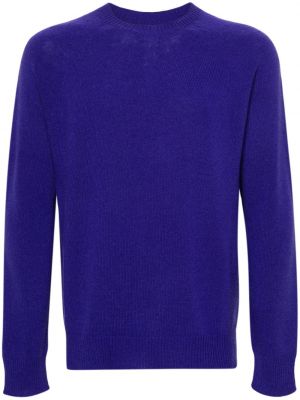 Пуловер с кръгло деколте Jil Sander виолетово