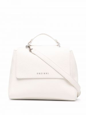 Δερμάτινη τσάντα shopper Orciani λευκό