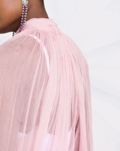 Hedvábná halenka s mašlí Atu Body Couture růžová