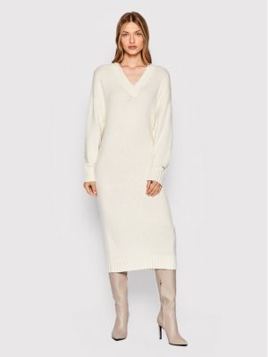 Плетена relaxed рокля Liviana Conti бяло