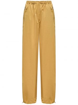 Relaxed памучни прав панталон 12 Storeez жълто
