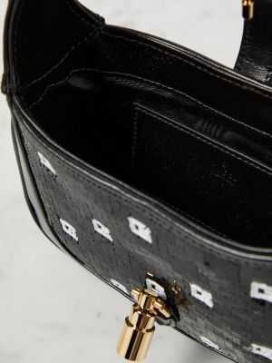 Чанта за ръка с пайети Gucci черно