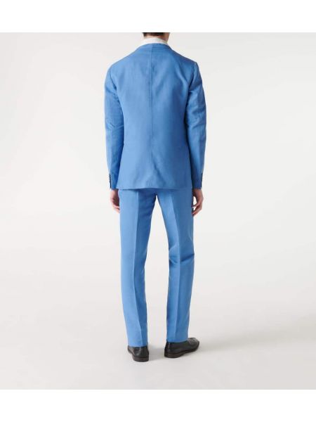 Anzug aus baumwoll Incotex blau