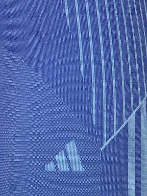 Legginsy Adidas Performance niebieskie