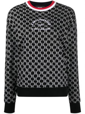 Bomull sweatshirt Karl Lagerfeld svart