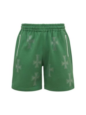 Pantaloni scurți din bumbac de cristal Unknown verde