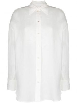 Mežģīņu caurspīdīgs krekls ar ziediem Zimmermann balts